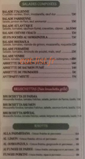 Trattoria Italiana venise — carte page 5