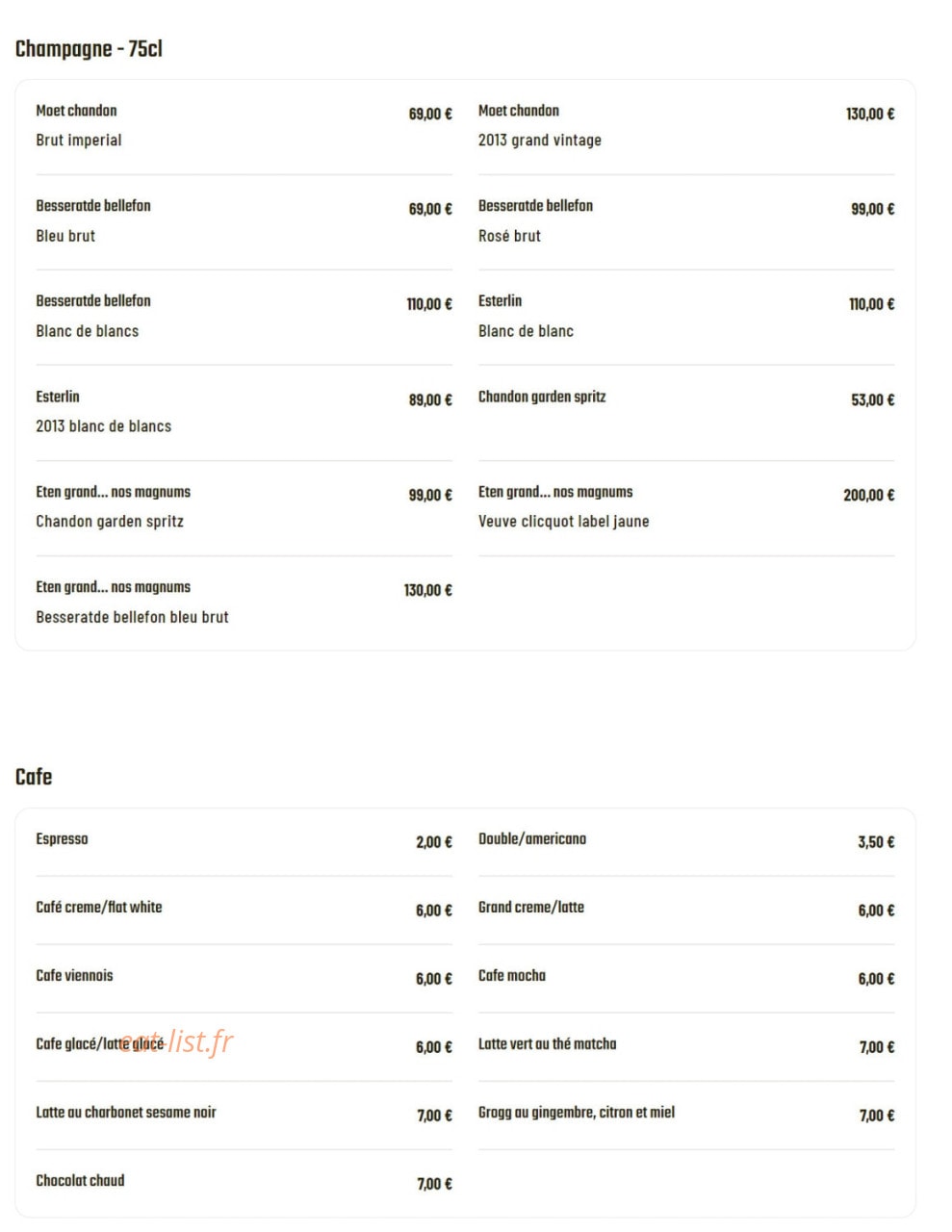 Treize au Clubhouse — carte page 6