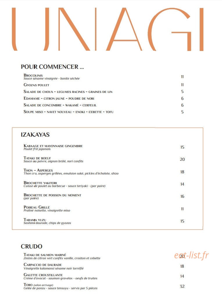 Unagi — carte page 4