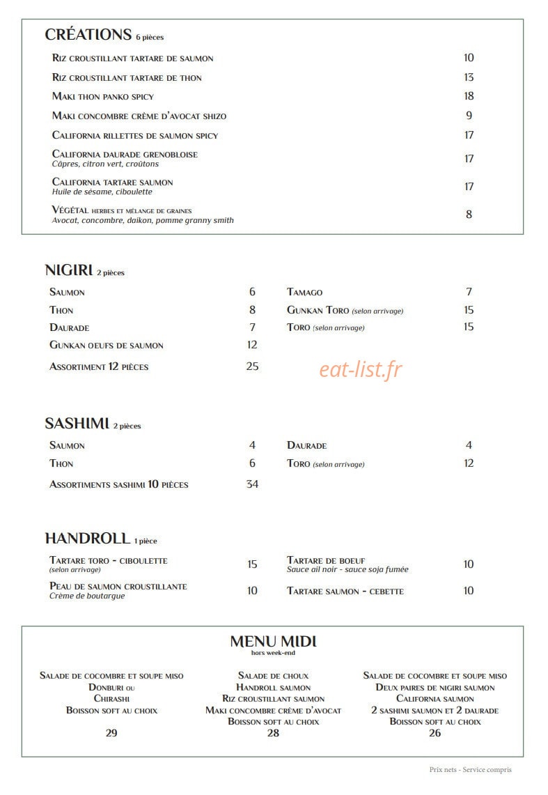 Unagi — carte page 2