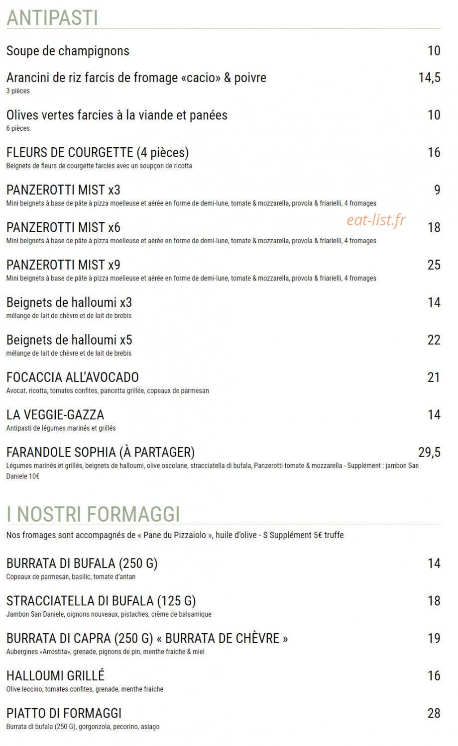 Villa Sophia — carte page 1