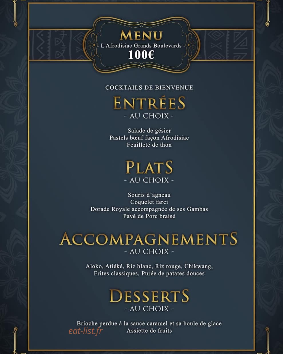 Afrodisiac — carte page 2