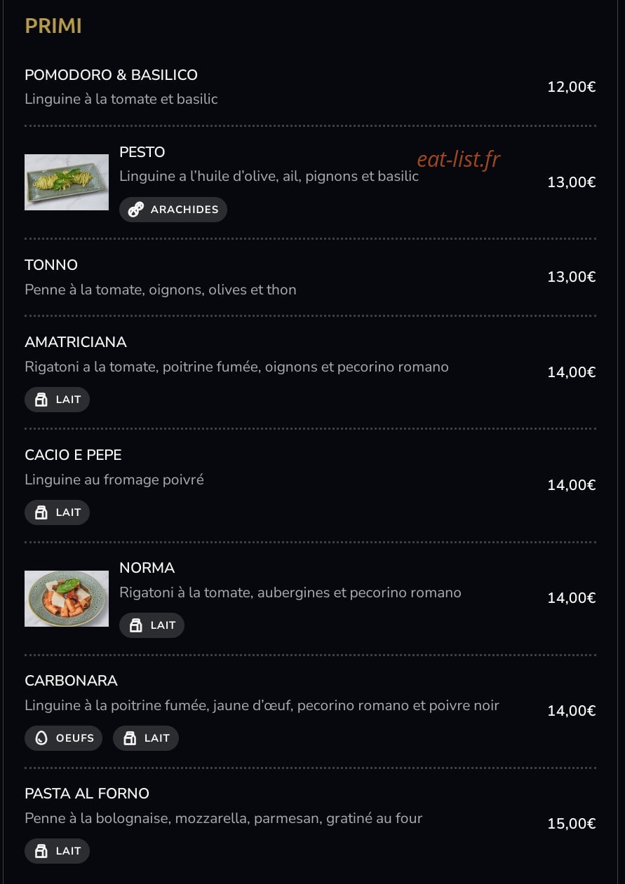 Amalfitana — carte page 2