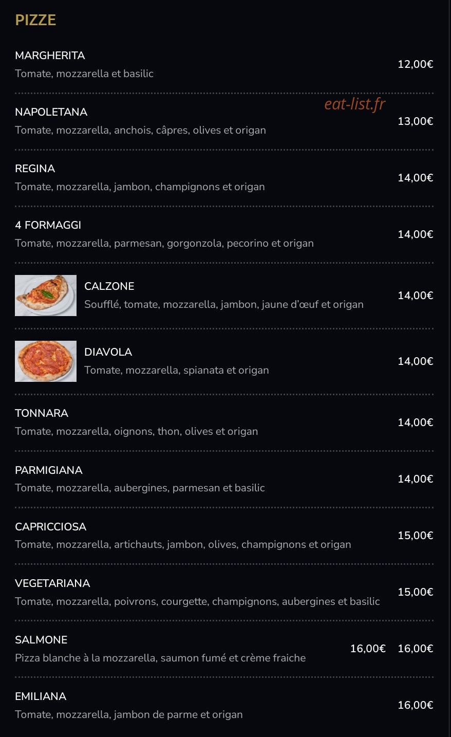 Amalfitana — carte page 4