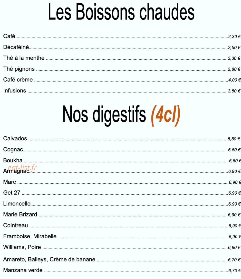 Au Bon Couscous — carte page 6