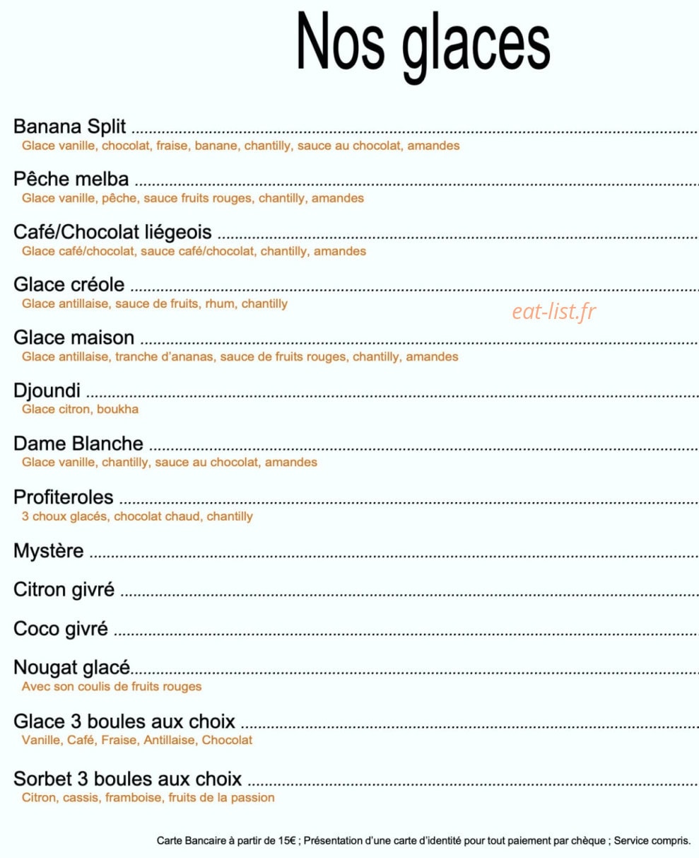 Au Bon Couscous — carte page 4