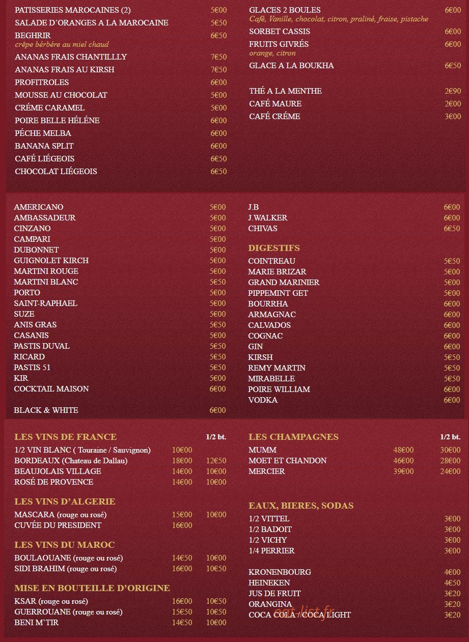 Aux 3 Marches — carte page 2