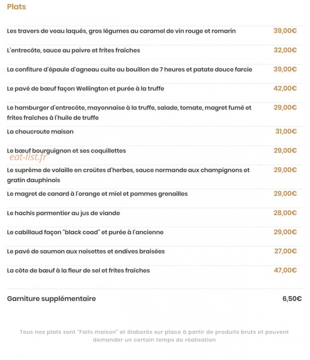 Bassar Restaurant — carte page 3
