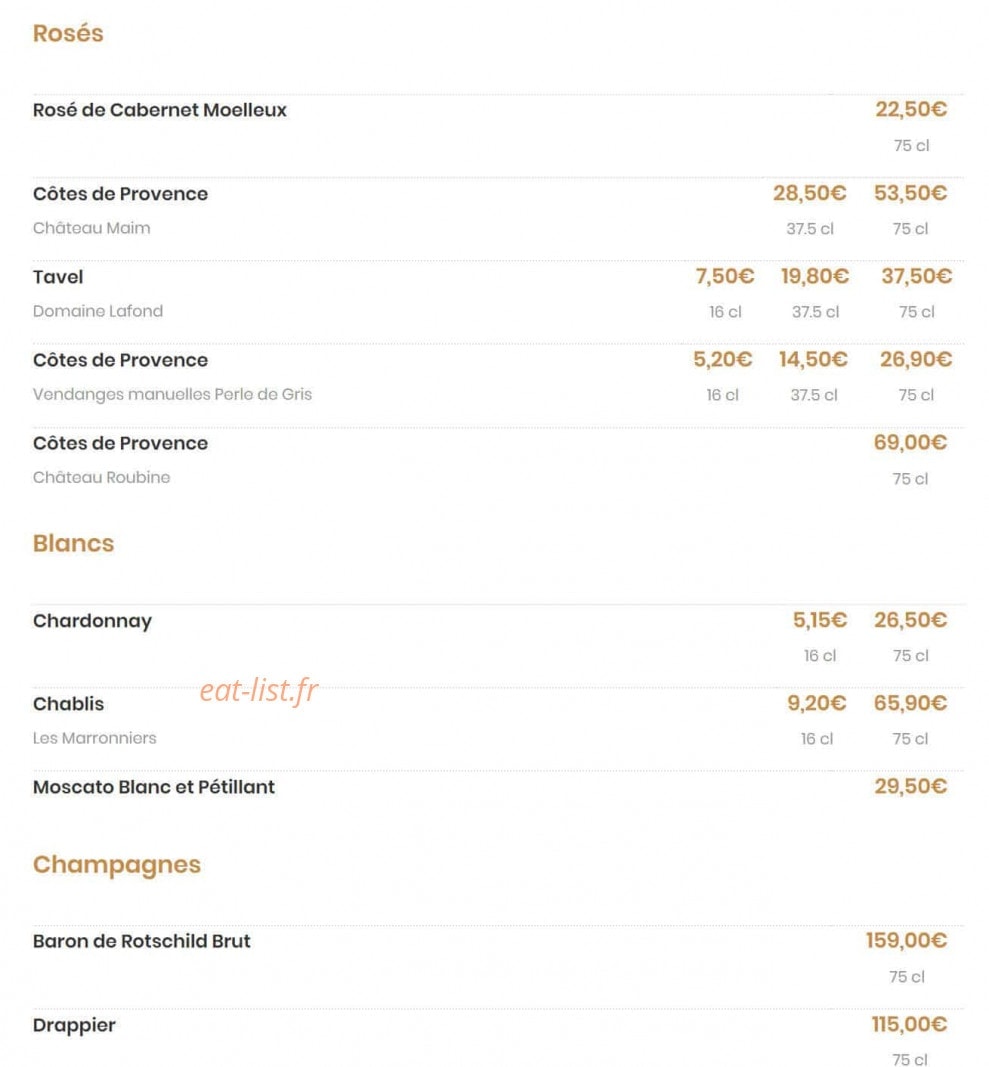 Bassar Restaurant — carte page 5