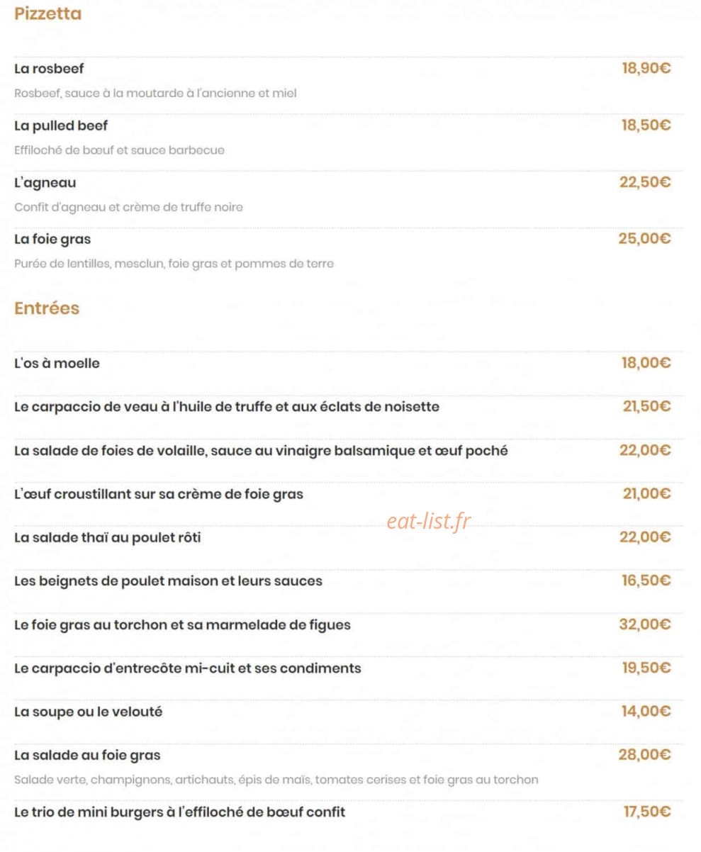 Bassar Restaurant — carte page 2