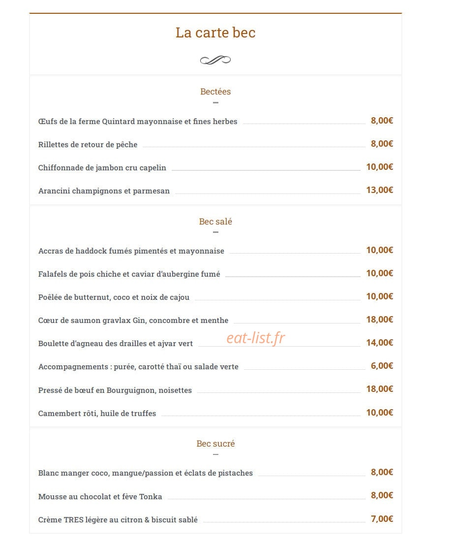 Bec — carte page 1