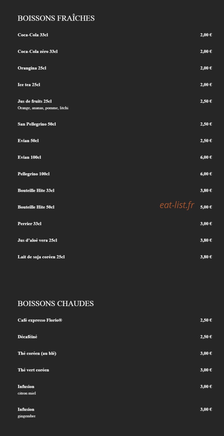 Bibimbaps — carte page 11