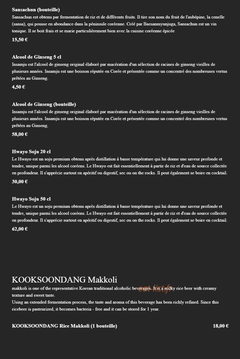 Bibimbaps — carte page 7