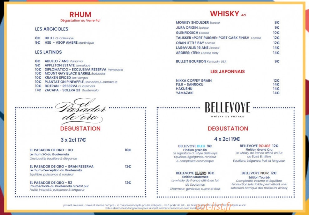 Bistro Palermo — carte page 7