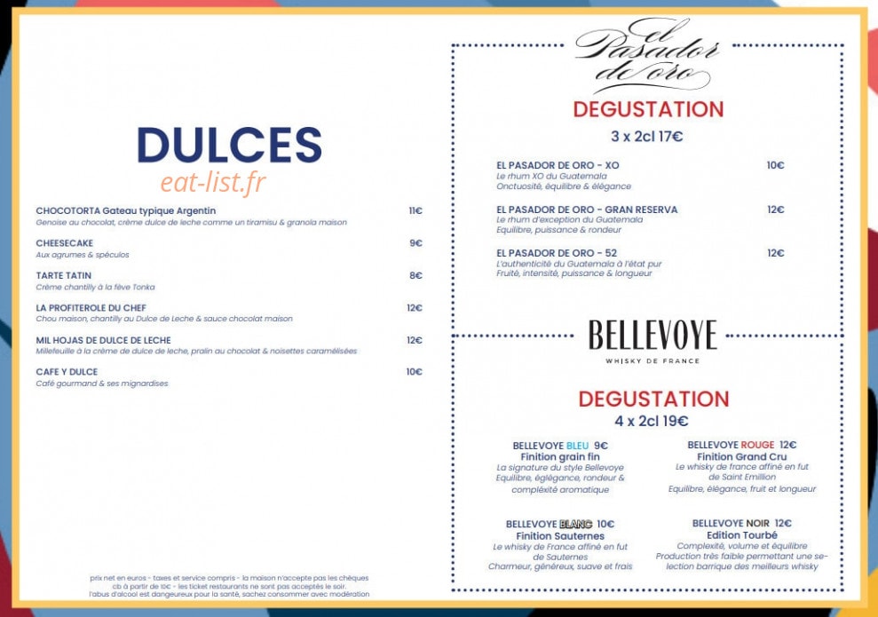 Bistro Palermo — carte page 5