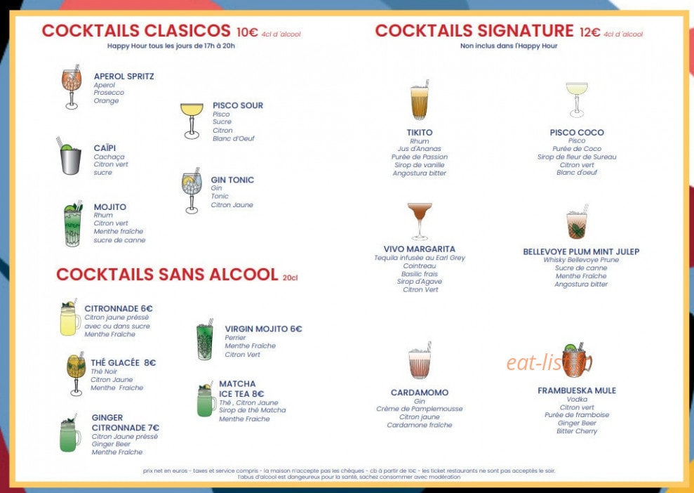 Bistro Palermo — carte page 3