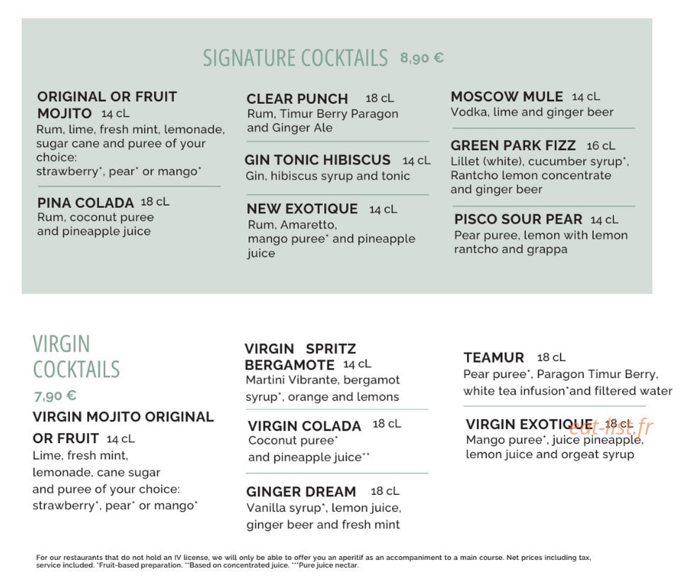 Bistro Romain — carte page 8