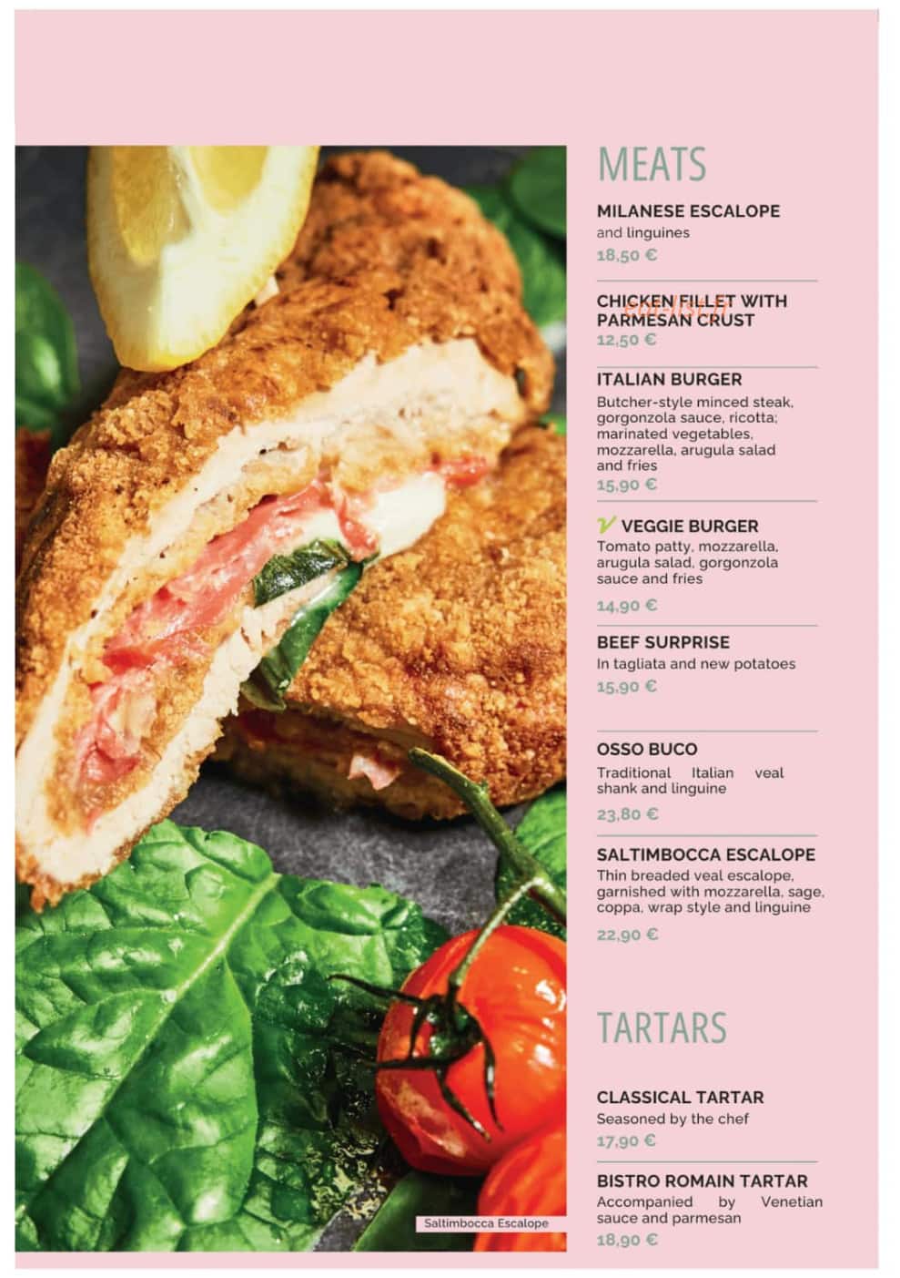 Bistro Romain — carte page 6