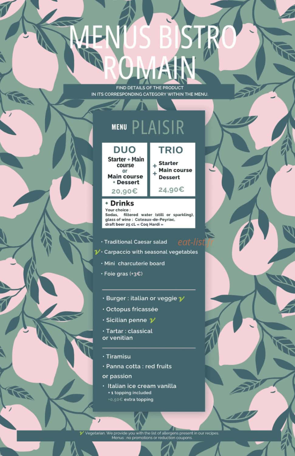 Bistro Romain — carte page 4
