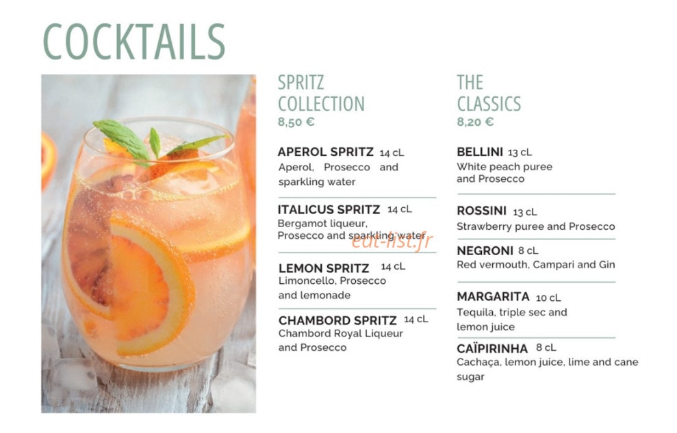 Bistro Romain — carte page 7