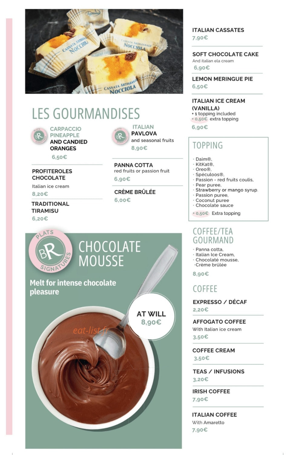 Bistro Romain — carte page 3