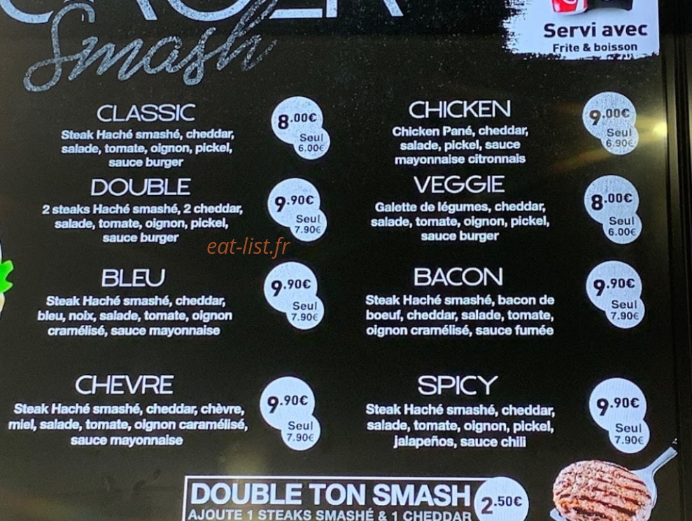 Broz Burger — carte page 4