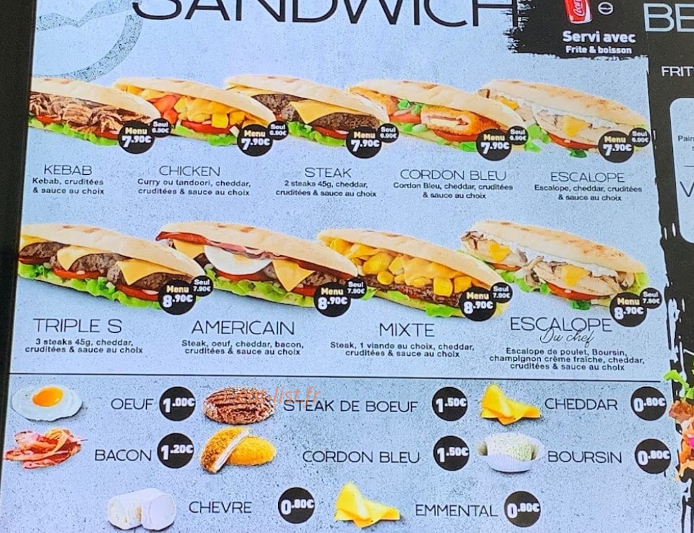 Broz Burger — carte page 5