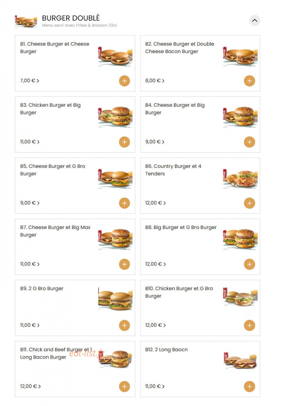 Burger Bro — carte page 4