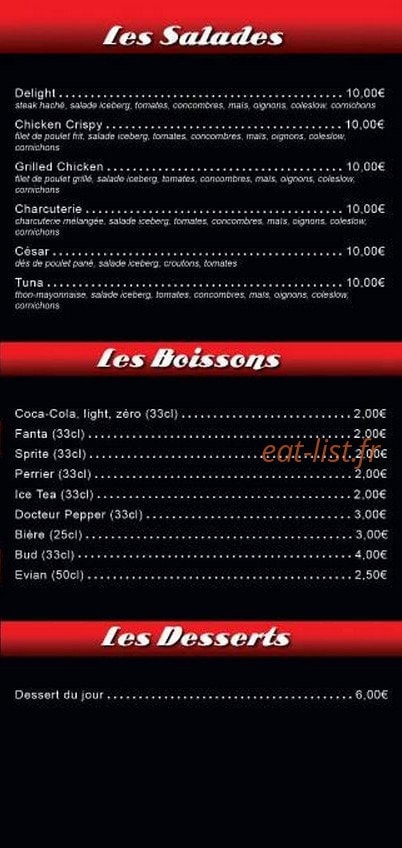 Burger Delight — carte page 4