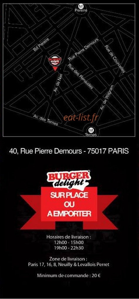 Burger Delight — carte page 5