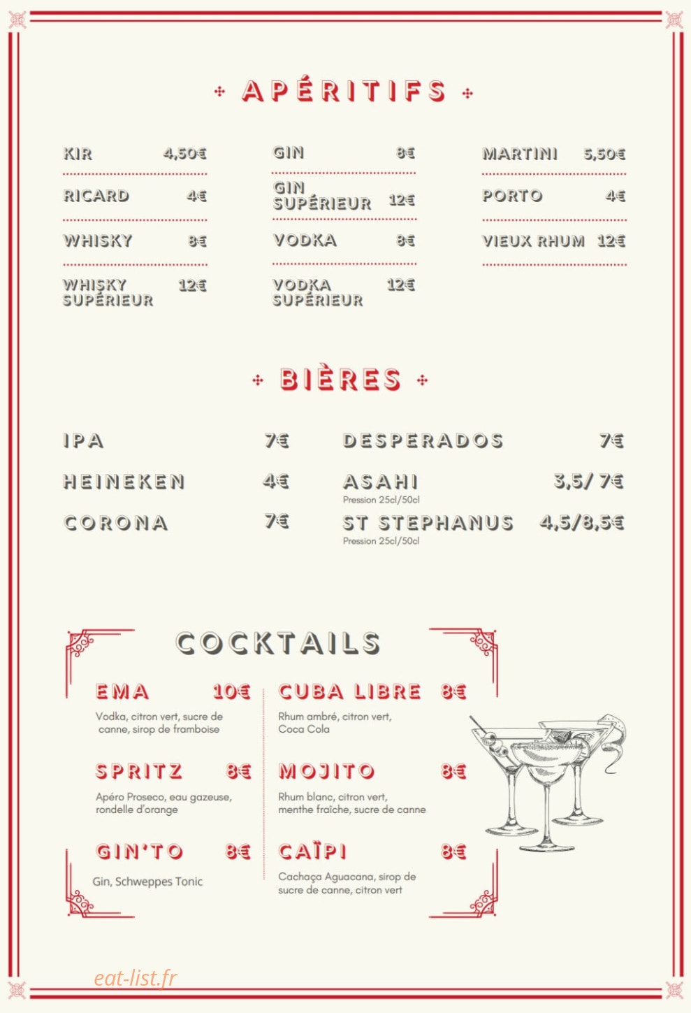 Café Ema — carte page 3