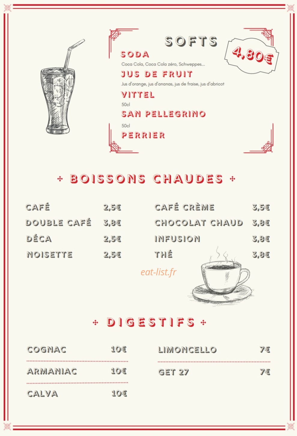 Café Ema — carte page 4