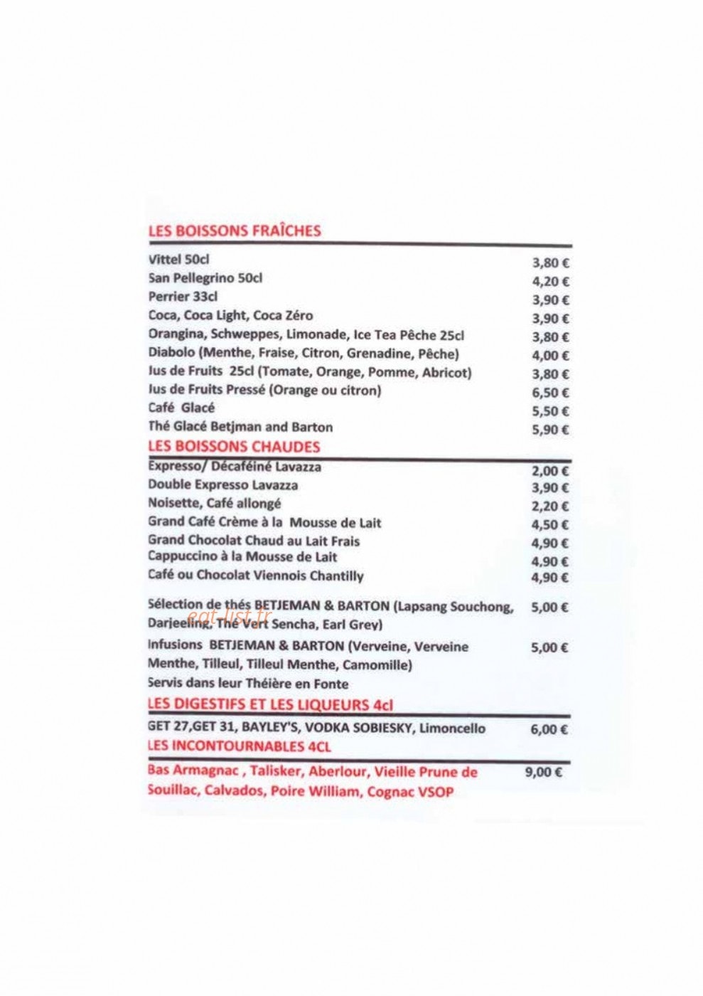 Café Marcel — carte page 8