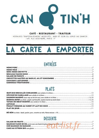 Cantin'h — carte page 3