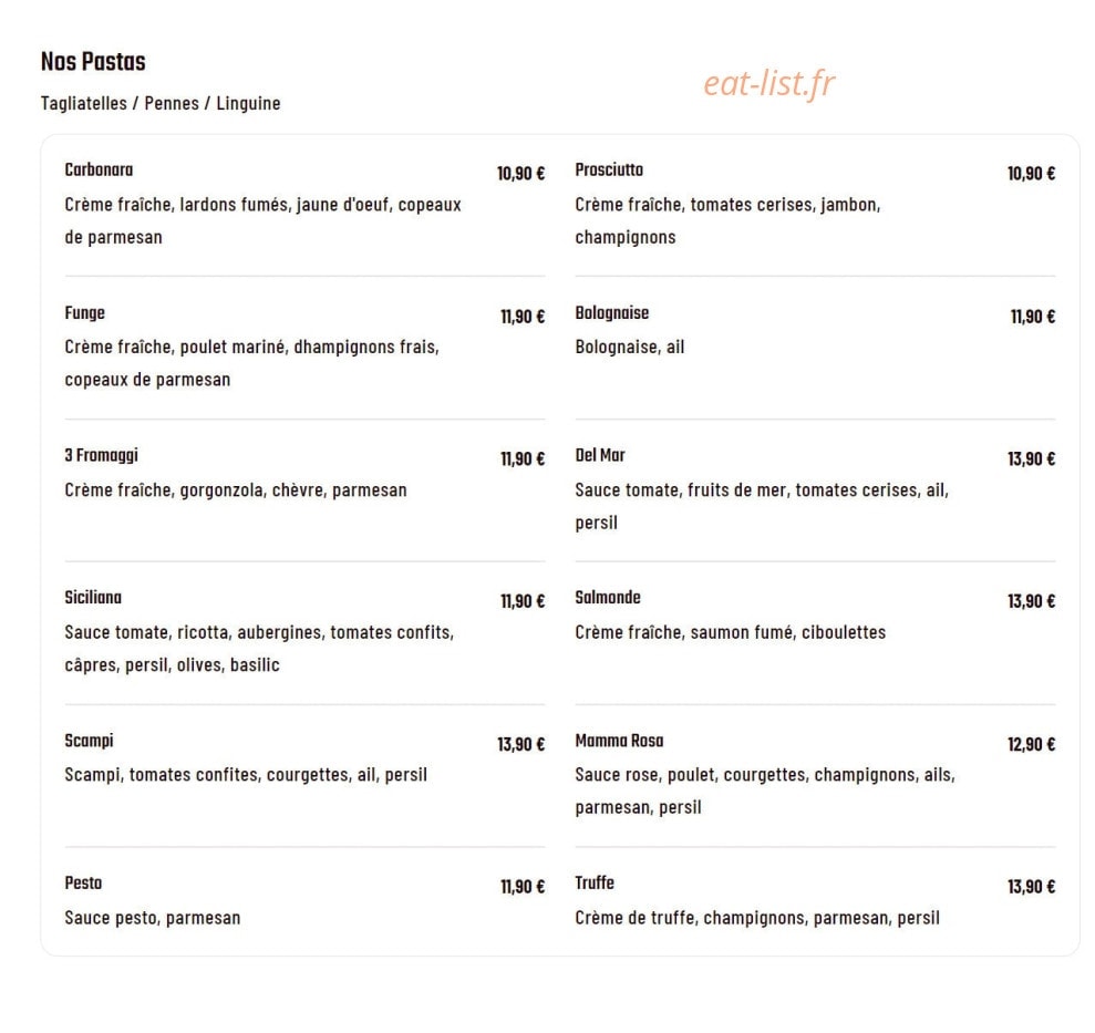 Captain's Pizza — carte page 3