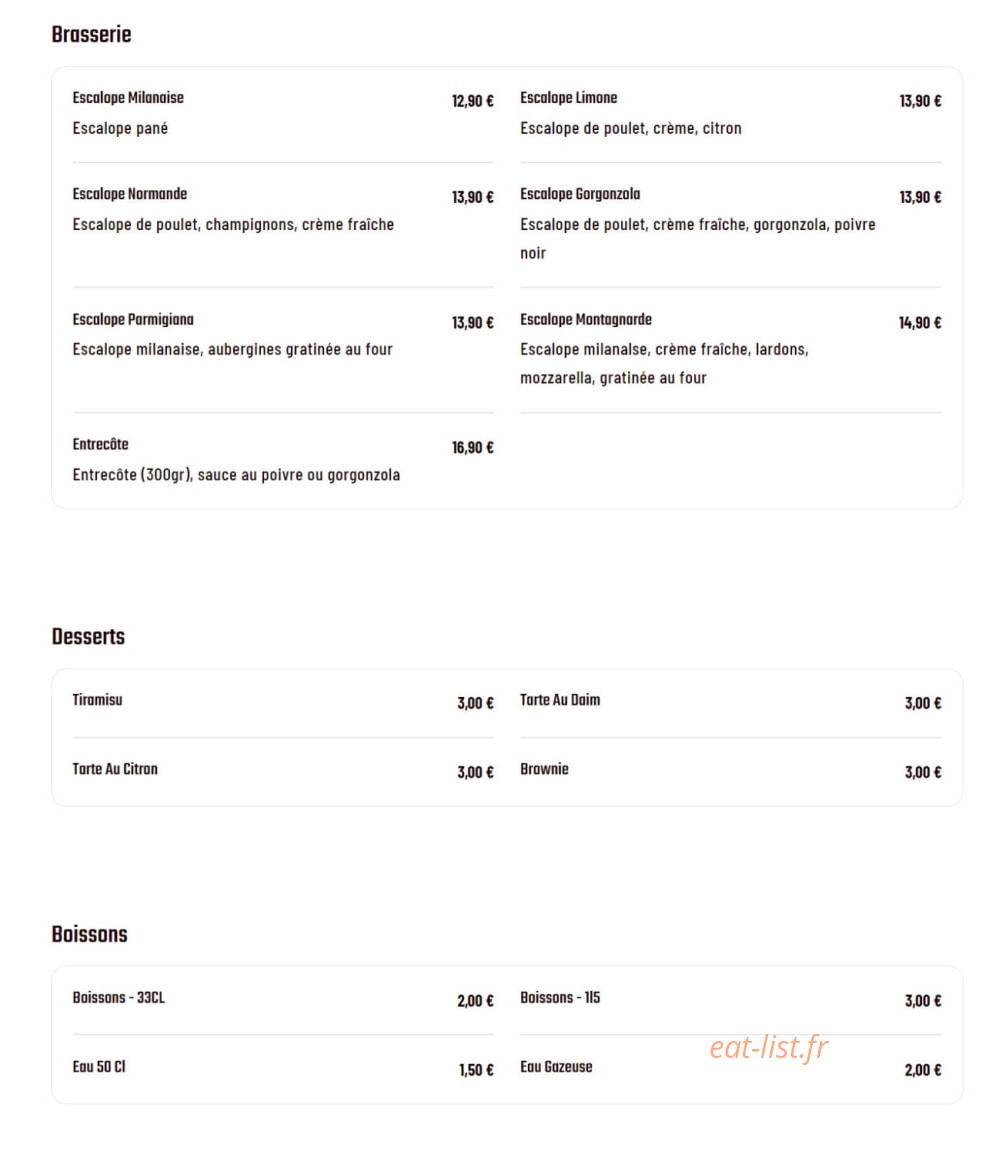 Captain's Pizza — carte page 4