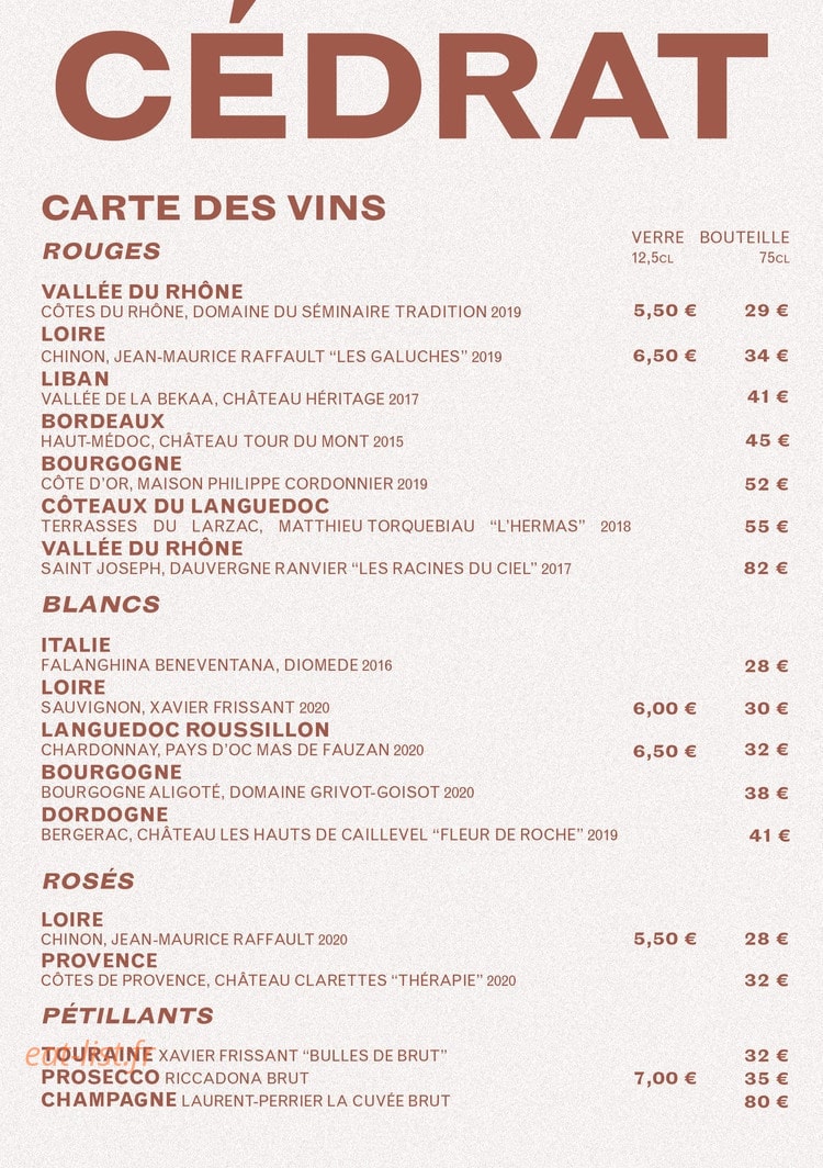 Cedrat — carte page 2