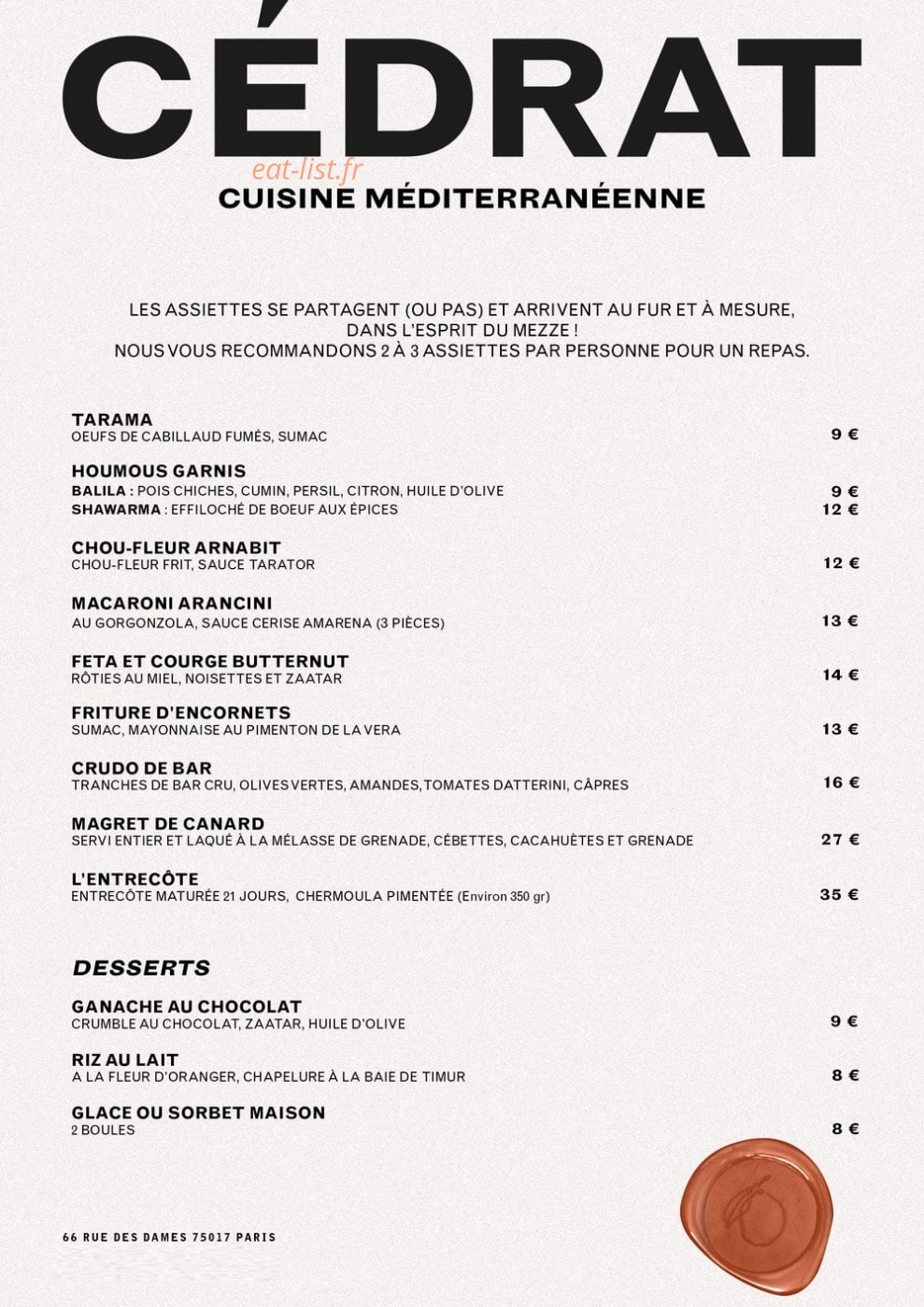 Cedrat — carte page 1