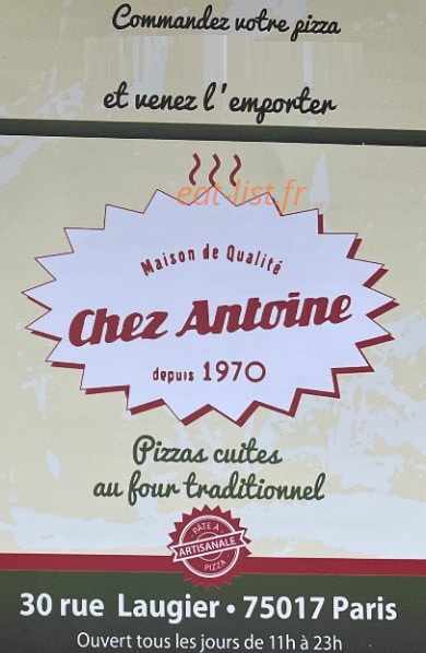 Chez Antoine — carte page 1