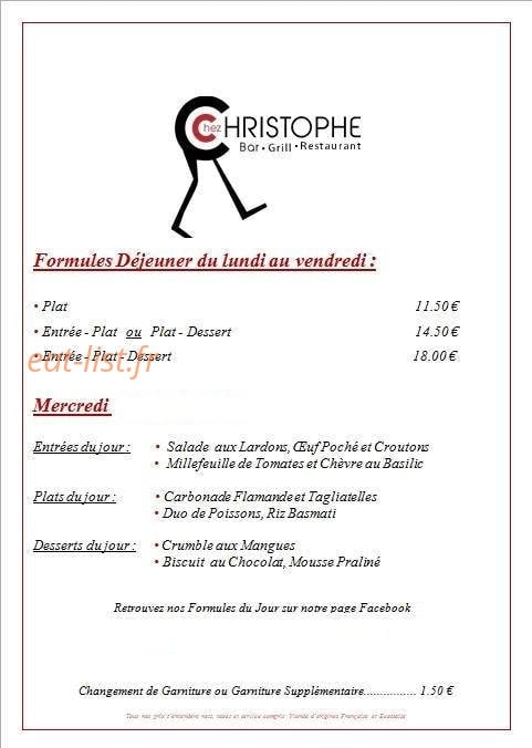 Chez Christophe — carte page 1