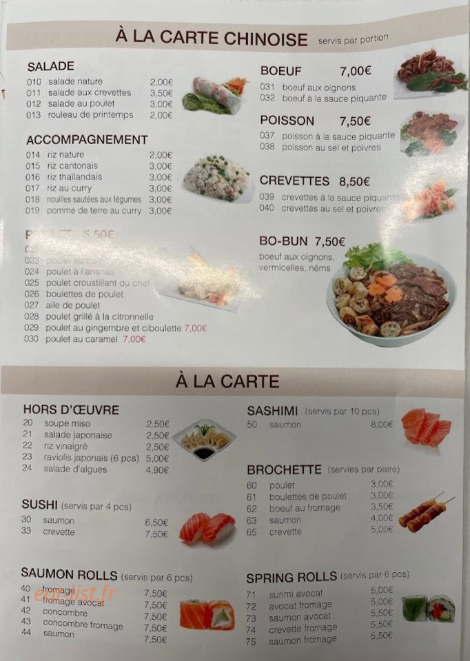 Chez Janny — carte page 2