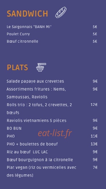 Chez Kevin Café — carte page 1