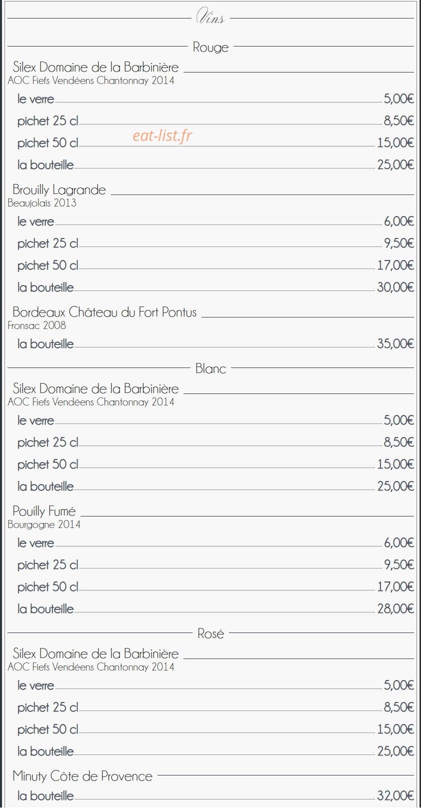 Chez Maxence — carte page 13