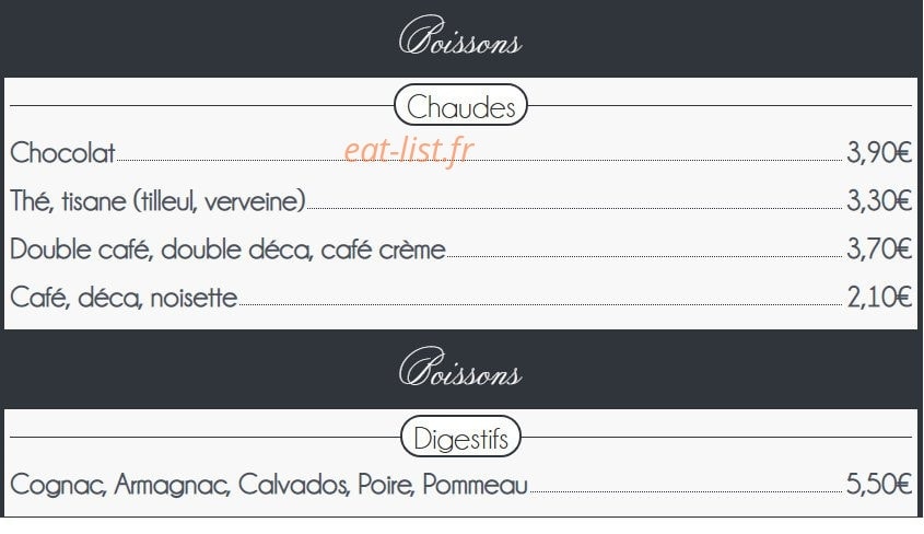 Chez Maxence — carte page 12
