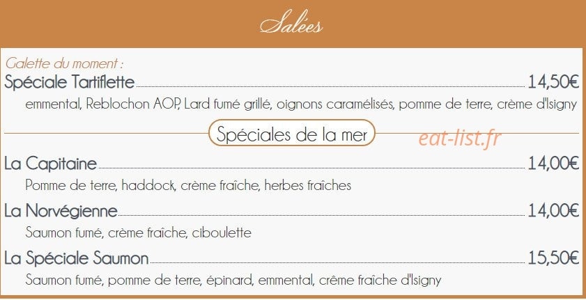 Chez Maxence — carte page 4