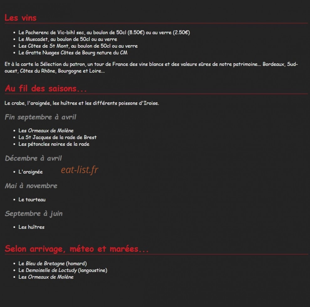 Crabe Marteau — carte page 2