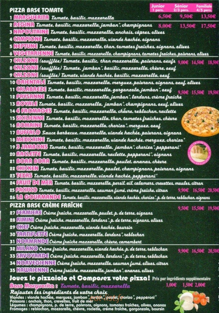 Crêpes Pizzas — carte page 2