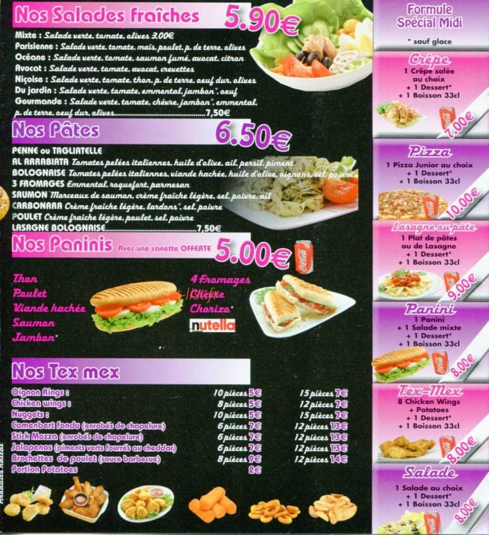 Crêpes Pizzas — carte page 3