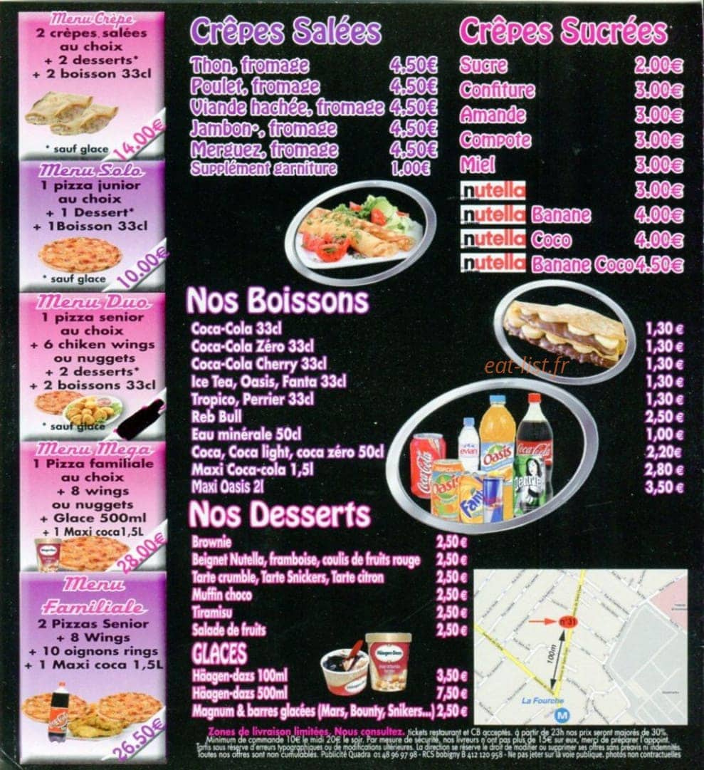 Crêpes Pizzas — carte page 4