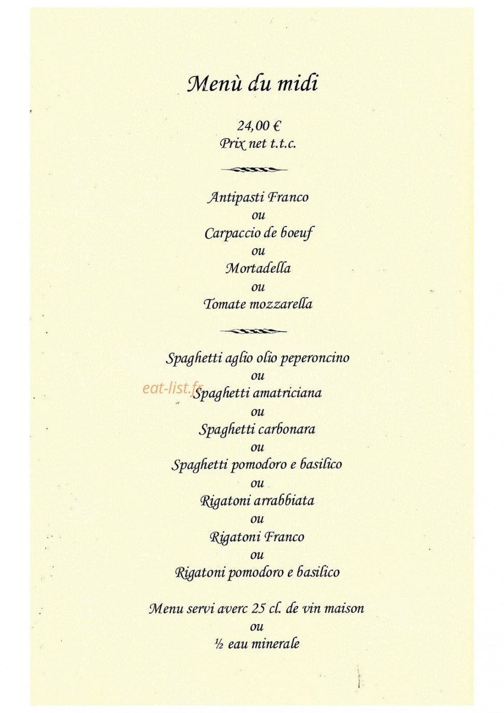 Da Franco — carte page 7